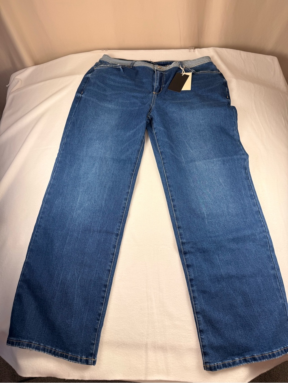 Flamingo Gals Classic Blue Wide-Leg Women’s Jeans 318